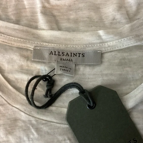 NWT AllSaints Esme subtle shimmer long sleeve top Small - Picture 4 of 6